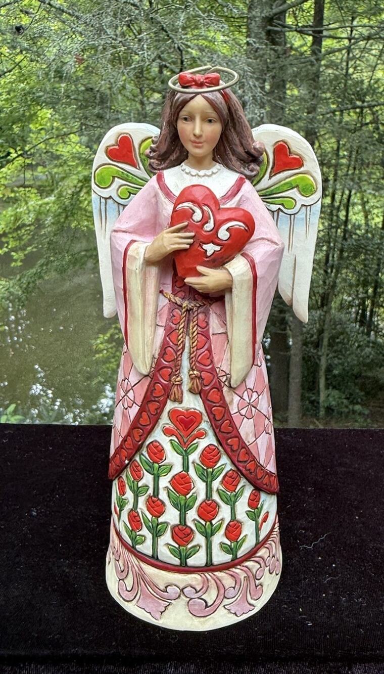 Jim Shore Figurine Heartwood Creek #4026438 Powerful Is The Blessing Of Love EUC